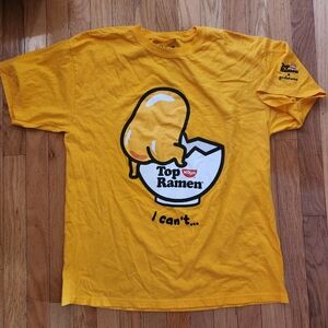 Gudetama X Top Ramen Yellow Graphic Short Sleeve Tee M/L